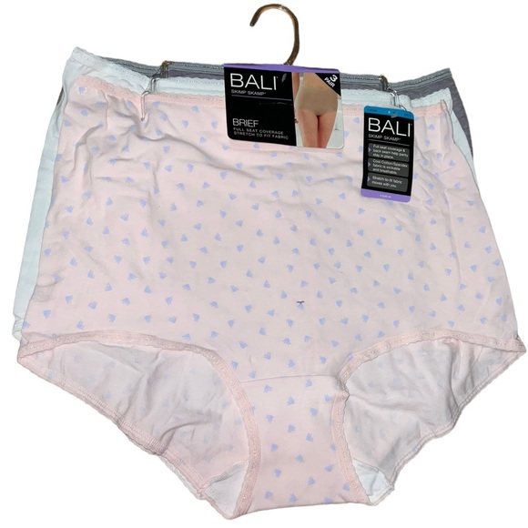 Bali ~ 3 Pair Women’s Skimp Skamp Brief Underwear Panties. 95%Cotton 5% NWT - Picture 1 of 11